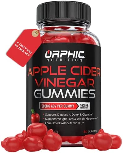 Apple Cider Vinegar Gummies – 1000mg -Formulated to Support Weight Loss Efforts, Normal Energy Levels & Gut Health* – Supports Digestion, Detox & Cleansing* – ACV Gummies W/VIT B12, Beetroot